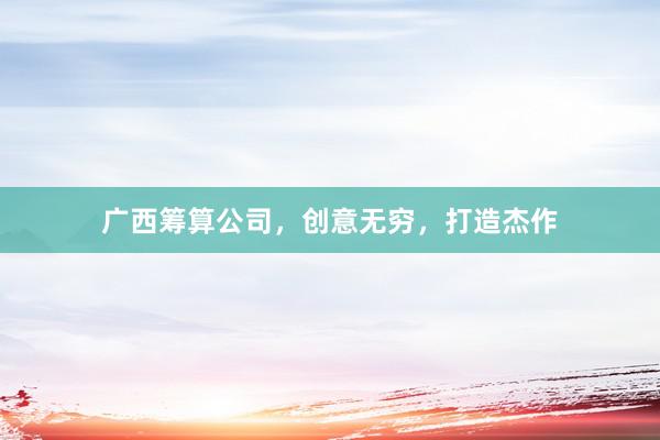 广西筹算公司，创意无穷，打造杰作