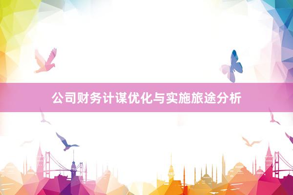 公司财务计谋优化与实施旅途分析